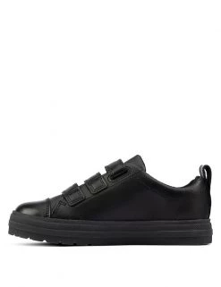 CLARKS Shoes Kids' Leather Riptape Light-up Trainers (Kid Size 10-2.5) -School Uniform Sales Store SD 01 T94 3002 Y0 X EC 4