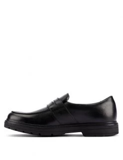 CLARKS Kids' Leather Slip-On School Shoes (Youth Size 3-8) -School Uniform Sales Store SD 01 T94 3009 Y0 X EC 4