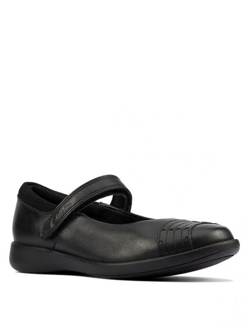 CLARKS Kids' Leather Riptape Mary Jane Shoes (Kid Size 10-2.5) -School Uniform Sales Store SD 01 T94 3033 Y0 X EC 0