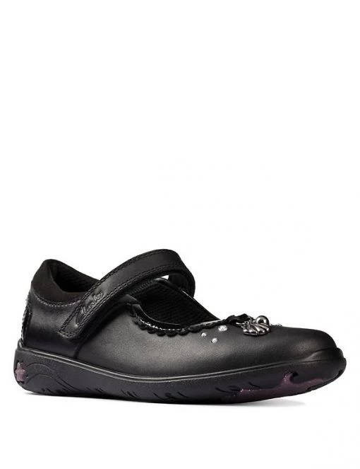 CLARKS Kids' Leather Riptape Mary Jane Shoes (Kid Size 10-2.5) -School Uniform Sales Store SD 01 T94 3038 Y0 X EC 0