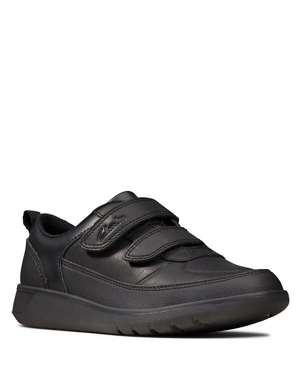 CLARKS Kids' Leather Riptape School Shoes (Kid Size 10-2.5) 3 CLARKS Kids' Leather Riptape School Shoes (Kid Size 10-2.5)