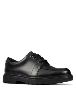 CLARKS Kids' Leather Lace Up School Shoes (Youth Size 3-9)