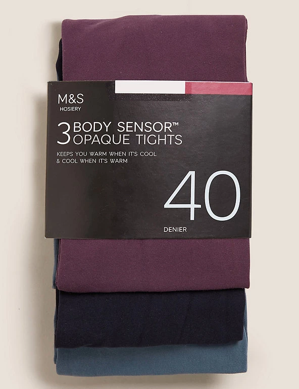 M&S Collection 3pk 40 Denier Body Sensor™ Tights 7 M&S Collection 3pk 40 Denier Body Sensor™ Tights - Image 5