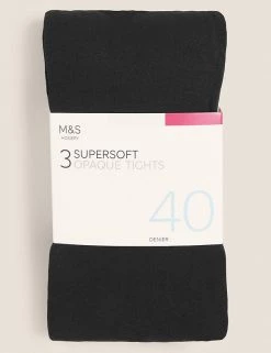 M&S Collection 3pk 40 Denier Supersoft Opaque Tights