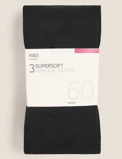 M&S Collection 3pk 60 Denier Supersoft Opaque Tights
