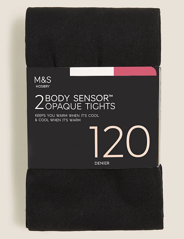 M&S Collection 2pk 120 Denier Body Sensor™ Tights 2 M&S Collection 2pk 120 Denier Body Sensor™ Tights