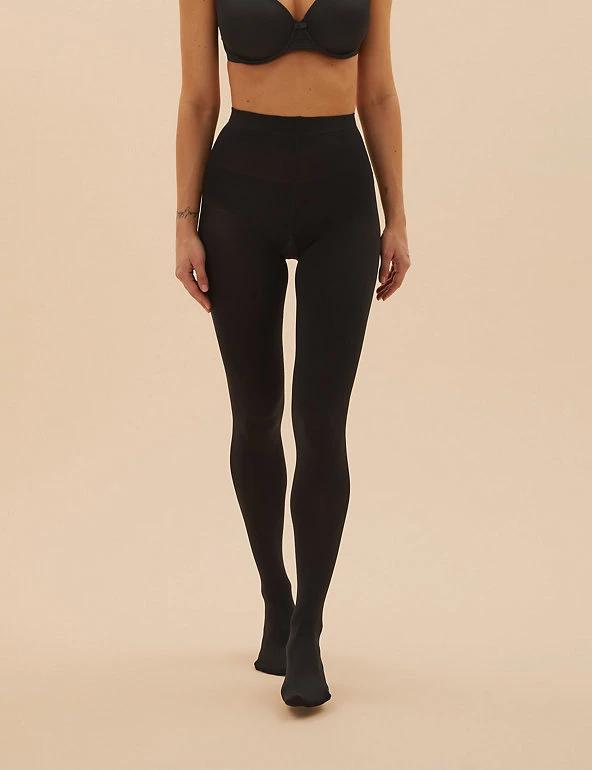 M&S Collection 2pk 100 Denier Body Sensor™ Opaque Tights 4 M&S Collection 2pk 100 Denier Body Sensor™ Opaque Tights - Image 2