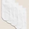 M&S Collection Socks & Tights 5pk Of Cushioned Trainer Liner Socks -School Uniform Sales Store SD 04 T64 0525 Z0 X EC 0