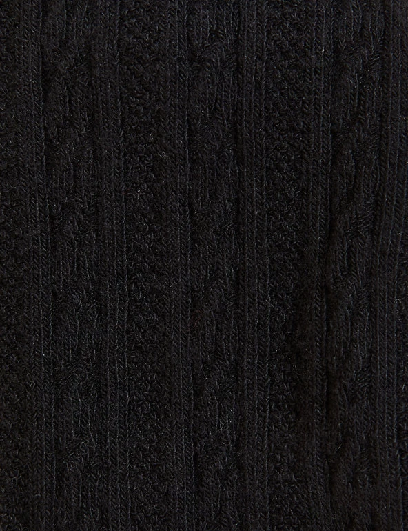 M&S Collection 3pk Of Cable Knit Tights 4 M&S Collection 3pk Of Cable Knit Tights - Image 2