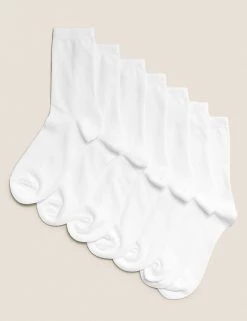 M&S Collection 7pk Of Ankle School Socks