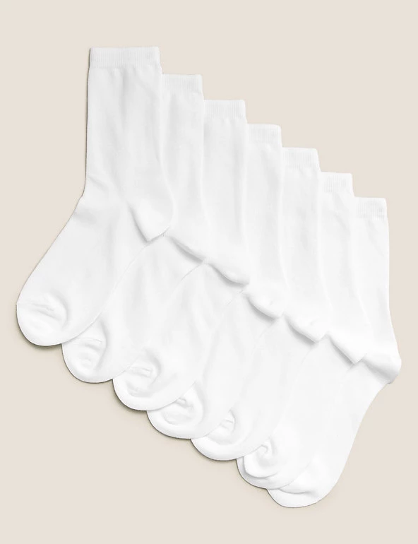 M&S Collection 7pk Of Ankle School Socks 3 M&S Collection 7pk Of Ankle School Socks