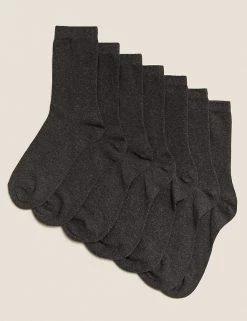 M&S Collection 7pk Of Ankle School Socks