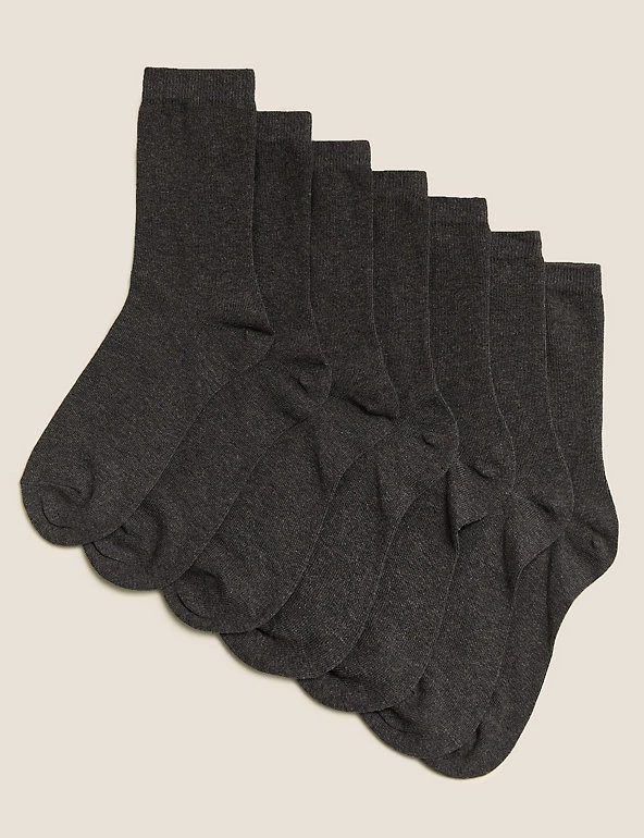 M&S Collection 7pk Of Ankle School Socks 3 M&S Collection 7pk Of Ankle School Socks