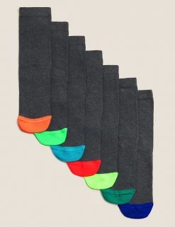 M&S Collection 7pk Cotton Rich School Socks