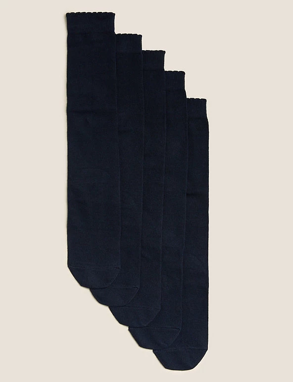 M&S Collection Socks & Tights 5pk Of Knee High Socks 7 M&S Collection Socks & Tights 5pk Of Knee High Socks - Image 5