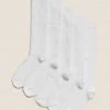 M&S Collection Socks & Tights 5pk Of Knee High Pelerine Socks -School Uniform Sales Store SD 04 T64 8038 Z0 X EC 0