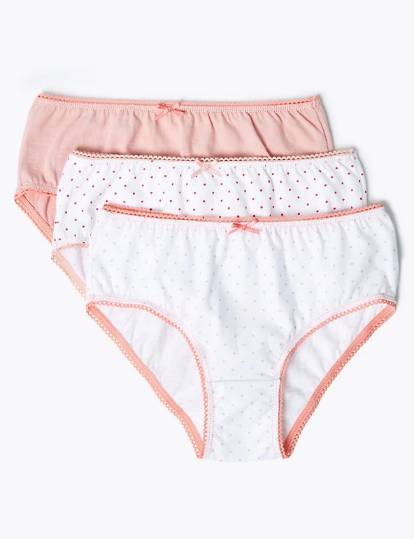 M&S Collection Underwear 10pk Pure Cotton Spotted Knickers (2-16 Yrs) 3 M&S Collection Underwear 10pk Pure Cotton Spotted Knickers (2-16 Yrs)