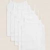 M&S Collection Underwear 5 Pack Pure Cotton Camisoles (2-16 Yrs) -School Uniform Sales Store SD 04 T71 1202V Z0 X EC 0