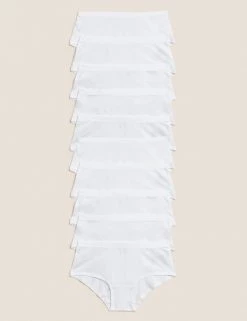 M&S Collection Underwear 10pk Cotton Rich With Stretch Shorts (2-16 Yrs)