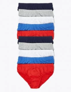M&S Collection Underwear 10pk Pure Cotton Briefs (2-16 Yrs)