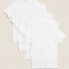 M&S Collection Underwear 4pk Pure Cotton Short Sleeve Vests (2-16 Yrs) -School Uniform Sales Store SD 04 T71 1409V Z0 X EC 0