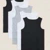 M&S Collection Underwear 5pk Pure Cotton Vests (2-16 Yrs) 1 M&S Collection Underwear 5pk Pure Cotton Vests (2-16 Yrs) -School Uniform Sales Store SD 04 T71 1411V Y4 X EC 0