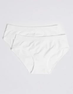 M&S Collection Underwear 2pk Seamfree Bikini Knickers (6-16 Yrs) -School Uniform Sales Store SD 04 T71 3478S Z0 X EC 1