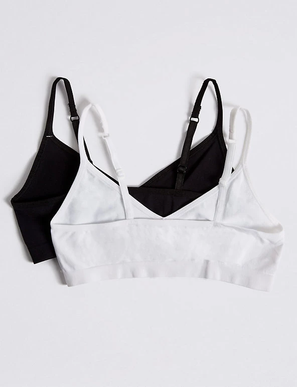 M&S Collection Underwear 2pk Seamfree Cropped Tops (9-16 Yrs) 4 M&S Collection Underwear 2pk Seamfree Cropped Tops (9-16 Yrs) - Image 2
