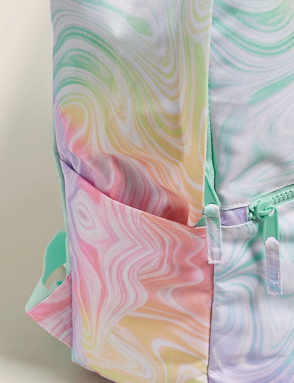 M&S Collection Accessories Kids' Water Repellent Marble Print School Backpack 6 M&S Collection Accessories Kids' Water Repellent Marble Print School Backpack - Image 4