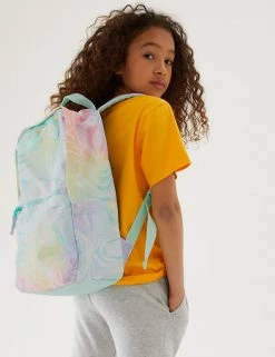 M&S Collection Accessories Kids' Water Repellent Marble Print School Backpack 13 M&S Collection Accessories Kids' Water Repellent Marble Print School Backpack -School Uniform Sales Store SD 04 T72 6131B ZZ X EC 4