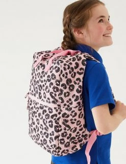M&S Collection Accessories Kids' Water Repellent Leopard School Backpack -School Uniform Sales Store SD 04 T72 6134B A0 X EC 4