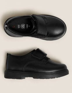 M&S Collection Kids' Leather Riptape School Shoes (8 Small - 1 Large) -School Uniform Sales Store SD 04 T72 8558B Y0 X EC 1