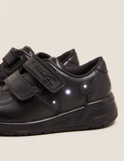 M&S Collection Footwear Kids' Leather Light Up Riptape School Shoes (8 Small - 1 Large) -School Uniform Sales Store SD 04 T72 8595B Y0 X EC 2