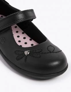 M&S Collection Kids’ Leather Flashing Light School Shoes (8 Small -1 Large) -School Uniform Sales Store SD 04 T72 8649B Y0 X EC 2