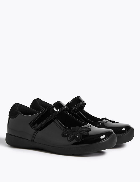 M&S Collection Kids Patent Leather T-Bar School Shoes (8 Small - 1 Large) 3 M&S Collection Kids Patent Leather T-Bar School Shoes (8 Small - 1 Large)