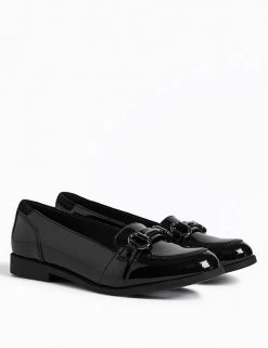 M&S Collection Shoes Kids Patent Leather Slip On Loafers (13 Small - 7 Large)