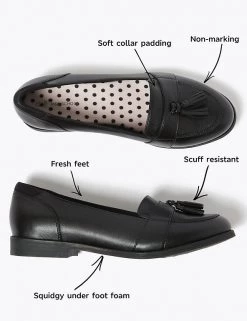 M&S Collection Shoes Kids' Leather Freshfeet™ Loafers (13 Small - 7 Large) 13 M&S Collection Shoes Kids' Leather Freshfeet™ Loafers (13 Small - 7 Large) -School Uniform Sales Store SD 04 T72 8755B Y0 X EC 9