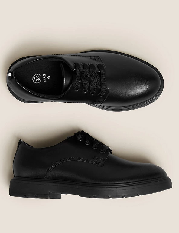 M&S Collection Kid’s Leather Freshfeet™ School Shoes (13 Small - 9 Large) 5 M&S Collection Kid’s Leather Freshfeet™ School Shoes (13 Small - 9 Large) - Image 3