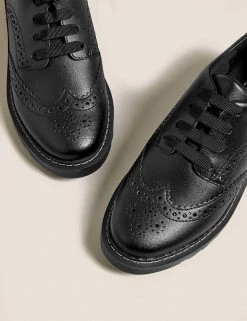 M&S Collection Kids' Leather Freshfeet™ School Shoes (13 Small -7 Large) -School Uniform Sales Store SD 04 T72 8787B Y0 X EC 2