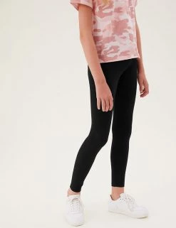 M&S Collection Cotton Rich Leggings With Stretch (2-16 Yrs) 10 M&S Collection Cotton Rich Leggings With Stretch (2-16 Yrs) -School Uniform Sales Store SD 04 T74 3126V Y0 X EC 2