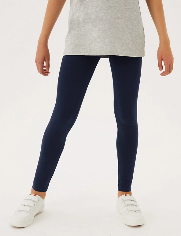 M&S Collection 5pk Cotton Rich Leggings (6-16 Yrs) 5 M&S Collection 5pk Cotton Rich Leggings (6-16 Yrs) - Image 3