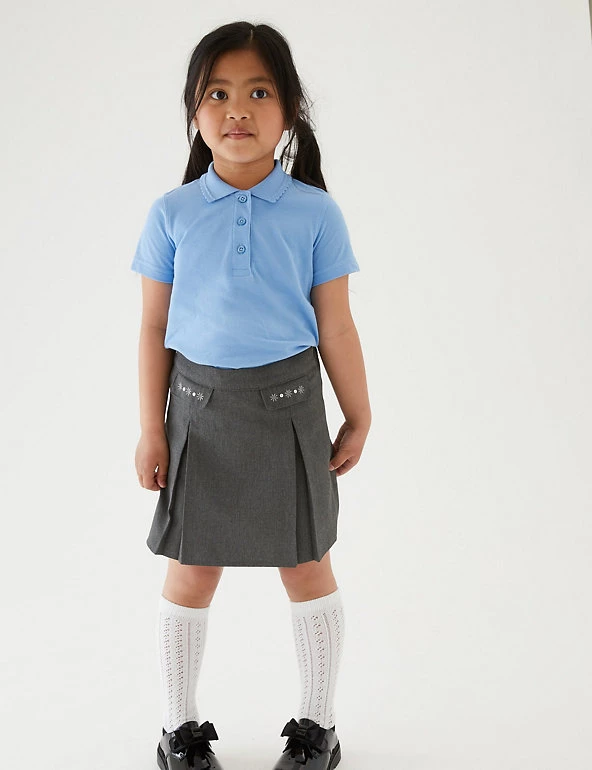 M&S Collection Skirts Girls' Embroided School Skirt (2-18 Yrs) 3 M&S Collection Skirts Girls' Embroided School Skirt (2-18 Yrs)