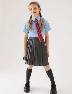 M&S Collection Skirts Girls' Easy Dressing Pull On School Skirt (2-16 Yrs) -School Uniform Sales Store SD 04 T76 0113 T0 X EC 0