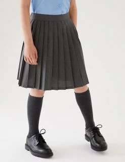 M&S Collection Skirts Girls' Easy Dressing Pull On School Skirt (2-16 Yrs) -School Uniform Sales Store SD 04 T76 0113 T0 X EC 1
