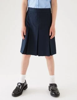 M&S Collection Skirts Girls' Permanent Pleats School Skirt (2-16 Yrs) -School Uniform Sales Store SD 04 T76 0132 F0 X EC 1