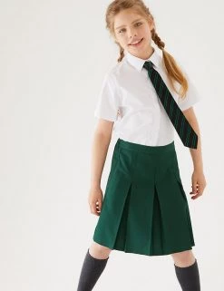 M&S Collection Skirts Girls' Permanent Pleats School Skirt (2-16 Yrs) -School Uniform Sales Store SD 04 T76 0132 J0 X EC 0
