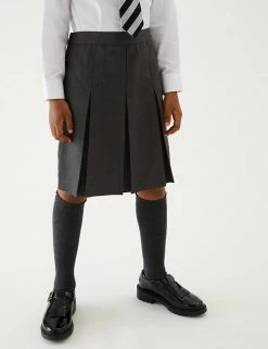 M&S Collection Skirts Girls' Permanent Pleats School Skirt (2-16 Yrs) -School Uniform Sales Store SD 04 T76 0132 T0 X EC 1