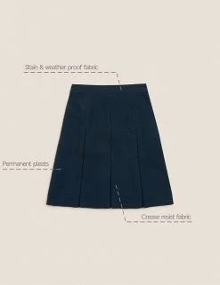 M&S Collection Skirts Girls' Slim Fit Permanent Pleats School Skirt (2-18 Yrs) -School Uniform Sales Store SD 04 T76 0137 F0 X EC 90