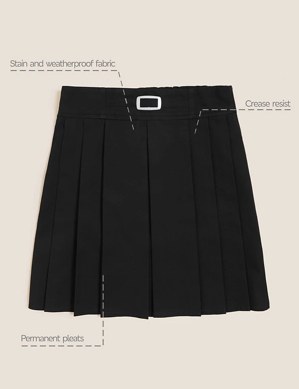 M&S Collection Skirts Girls' Permanent Pleats School Skirt (2-16 Yrs) 9 M&S Collection Skirts Girls' Permanent Pleats School Skirt (2-16 Yrs) - Image 7