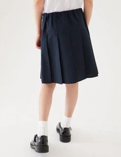 M&S Collection 2pk Girls' Crease Resistant School Skirts (2-16 Yrs) -School Uniform Sales Store SD 04 T76 0197 F0 X EC 2